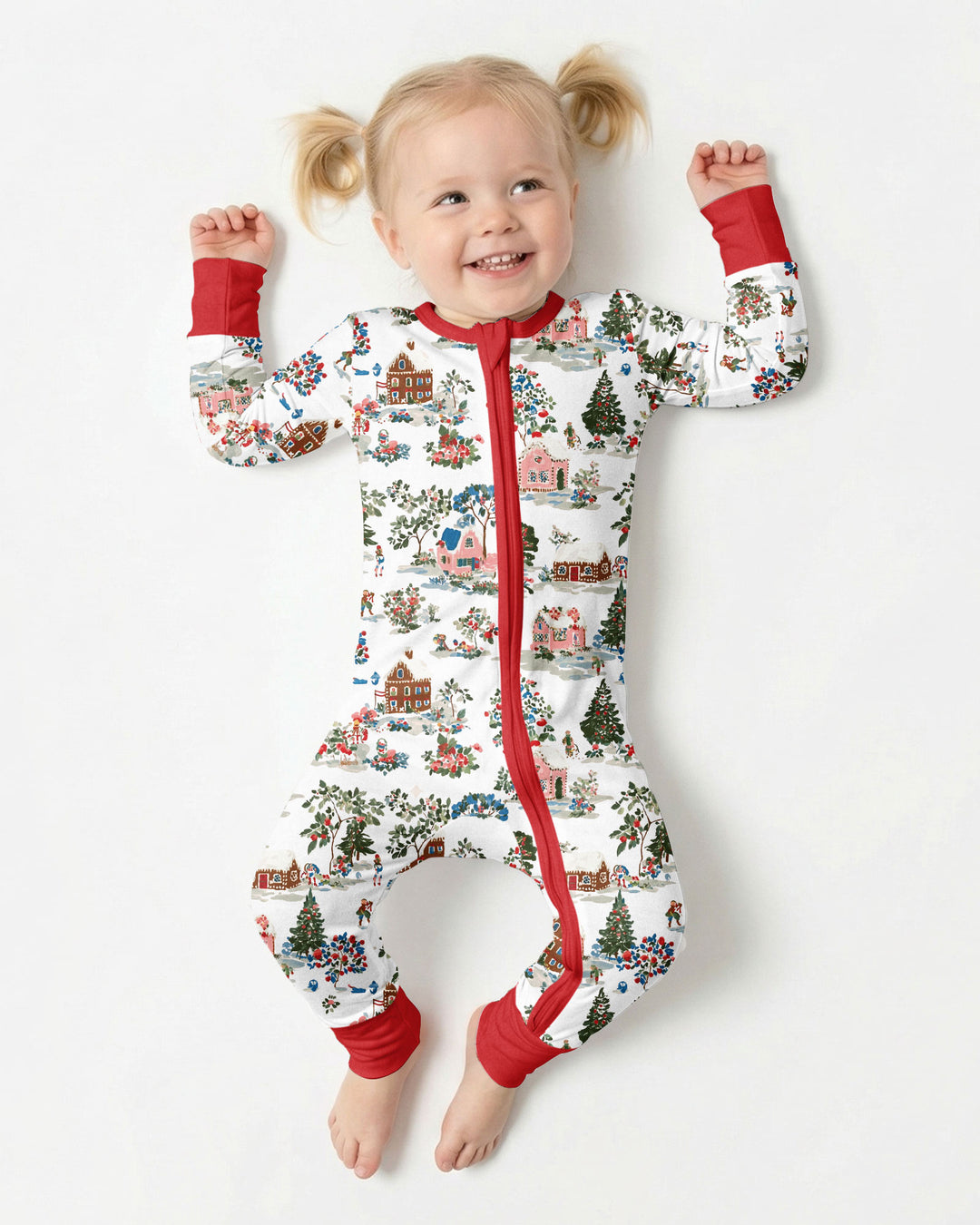 Christmas Village Winter Holiday Bamboo Convertible Zippy