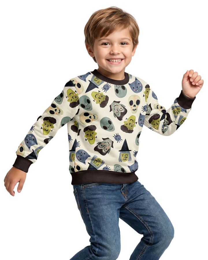 Halloween Face Bamboo Crewneck Sweatshirt
