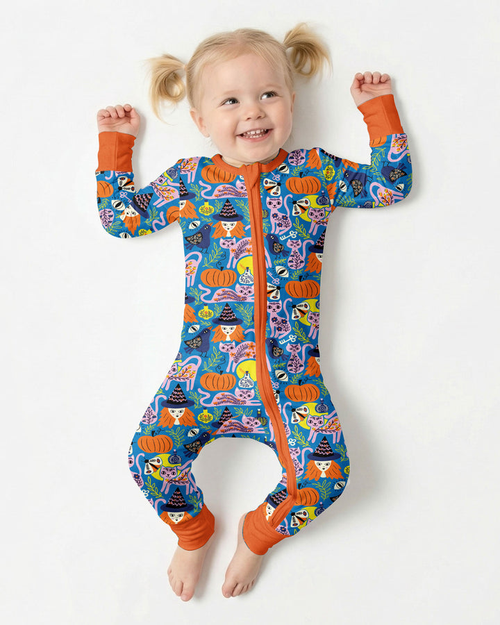 Whimsical Witch Cats Bamboo Convertible Zippy
