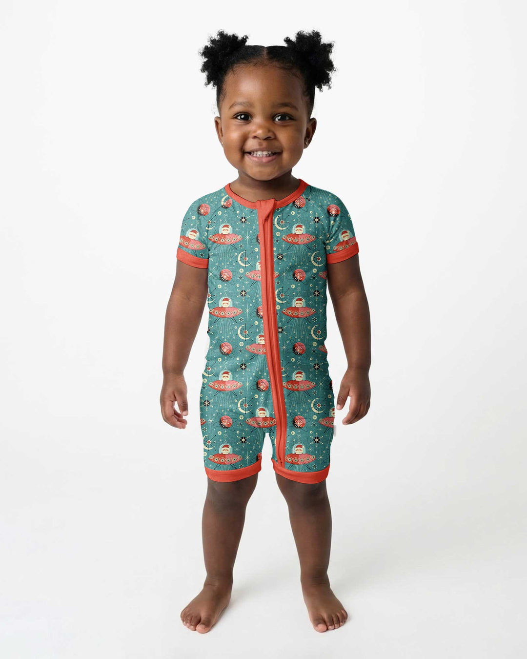 Atomic Santas in Space Bamboo Shorty Zippy