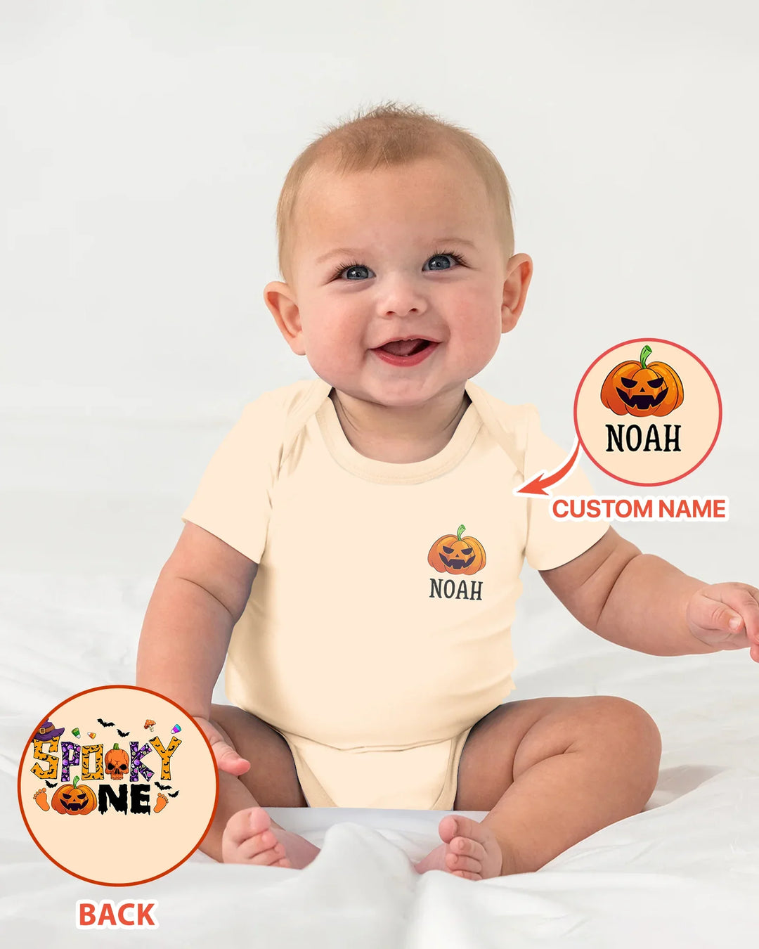 Personalized Spooky One First Birthday Halloween Bamboo Bodysuit