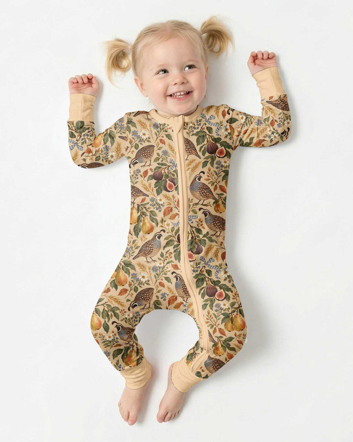 Quail & Pears Bamboo Convertible Zippy