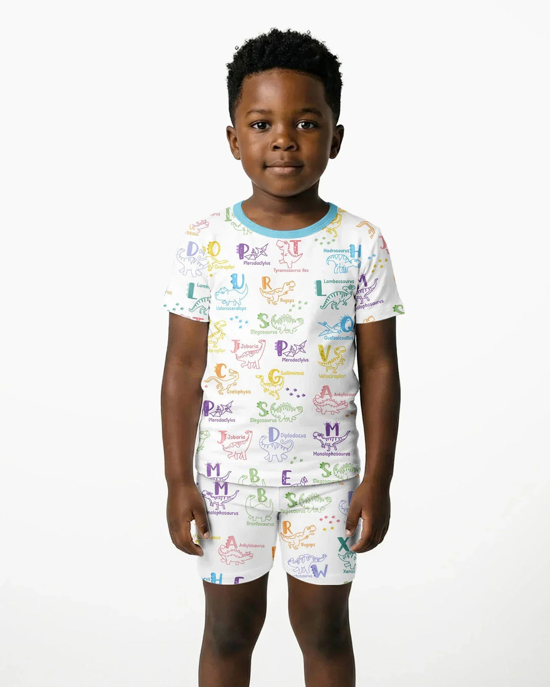 Template Zweiteiliges Pyjama-Set mit kurzen Ärmeln und Shorts