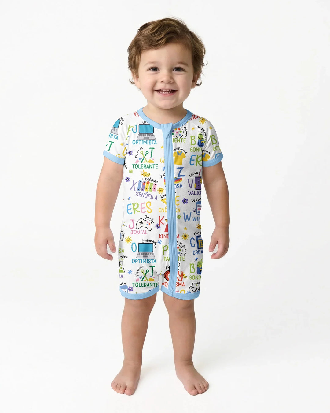 You Are Spanish Alphabet Version Bamboo Shorty Zippy