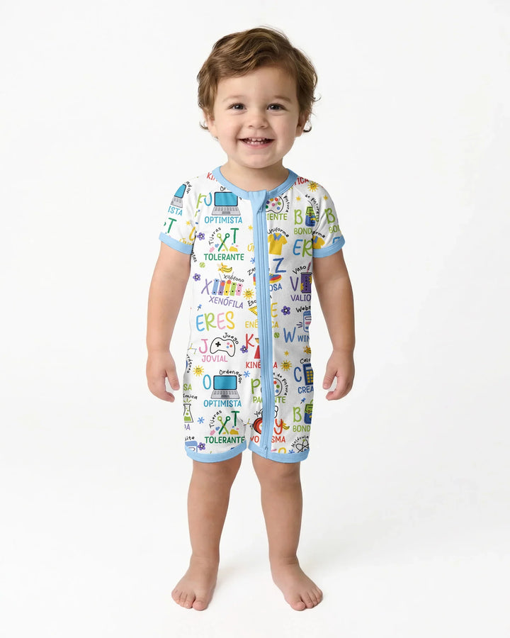You Are Spanish Alphabet Version Bamboo Shorty Zippy