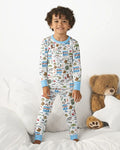 Conjunto de pijama de dos piezas de bambú de manga larga a juego para padre e hijo "Hooked The Best Dad"