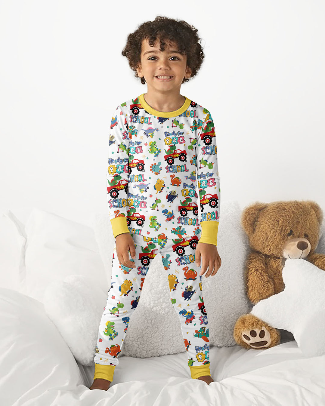 Zweiteiliges Langarm-Pyjama-Set mit Sommerfrüchten
