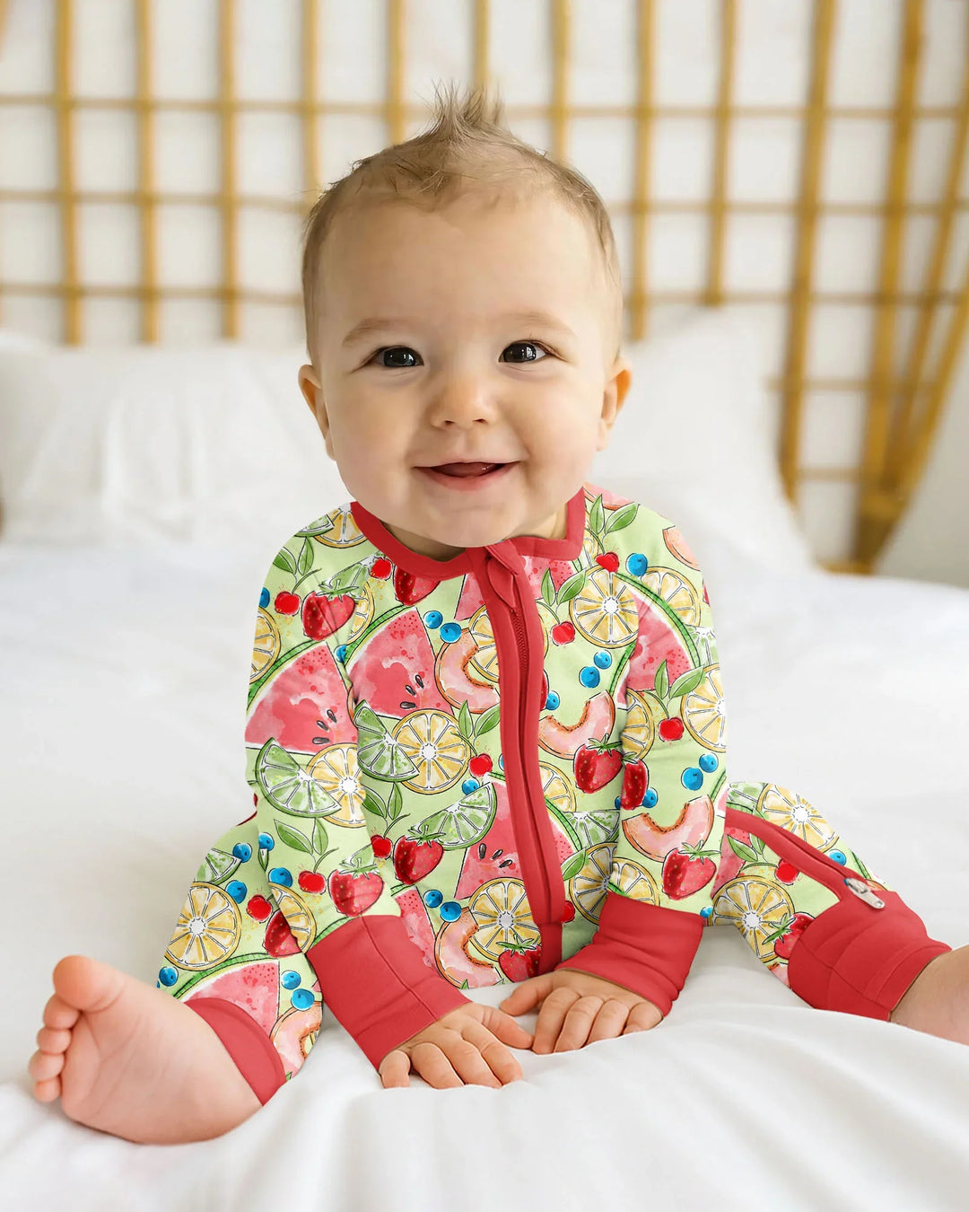 Sweet Summer Fruits Family Matching Bamboo Convertible Zippy