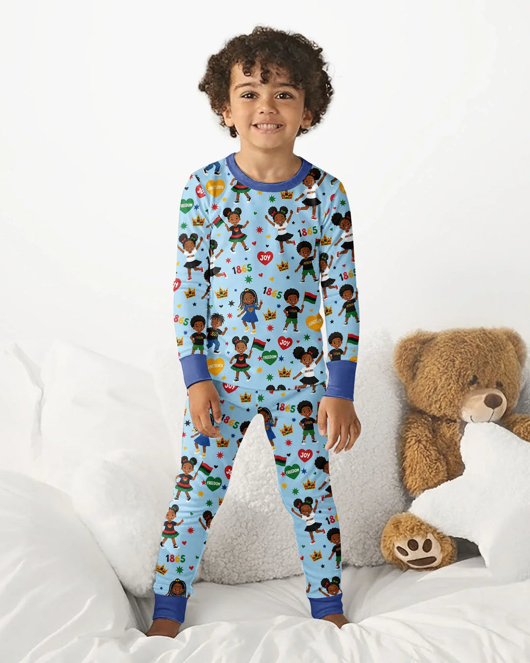Celebrate Juneteenth Freedom Bamboo Two Piece Long Sleeve Pajama Set