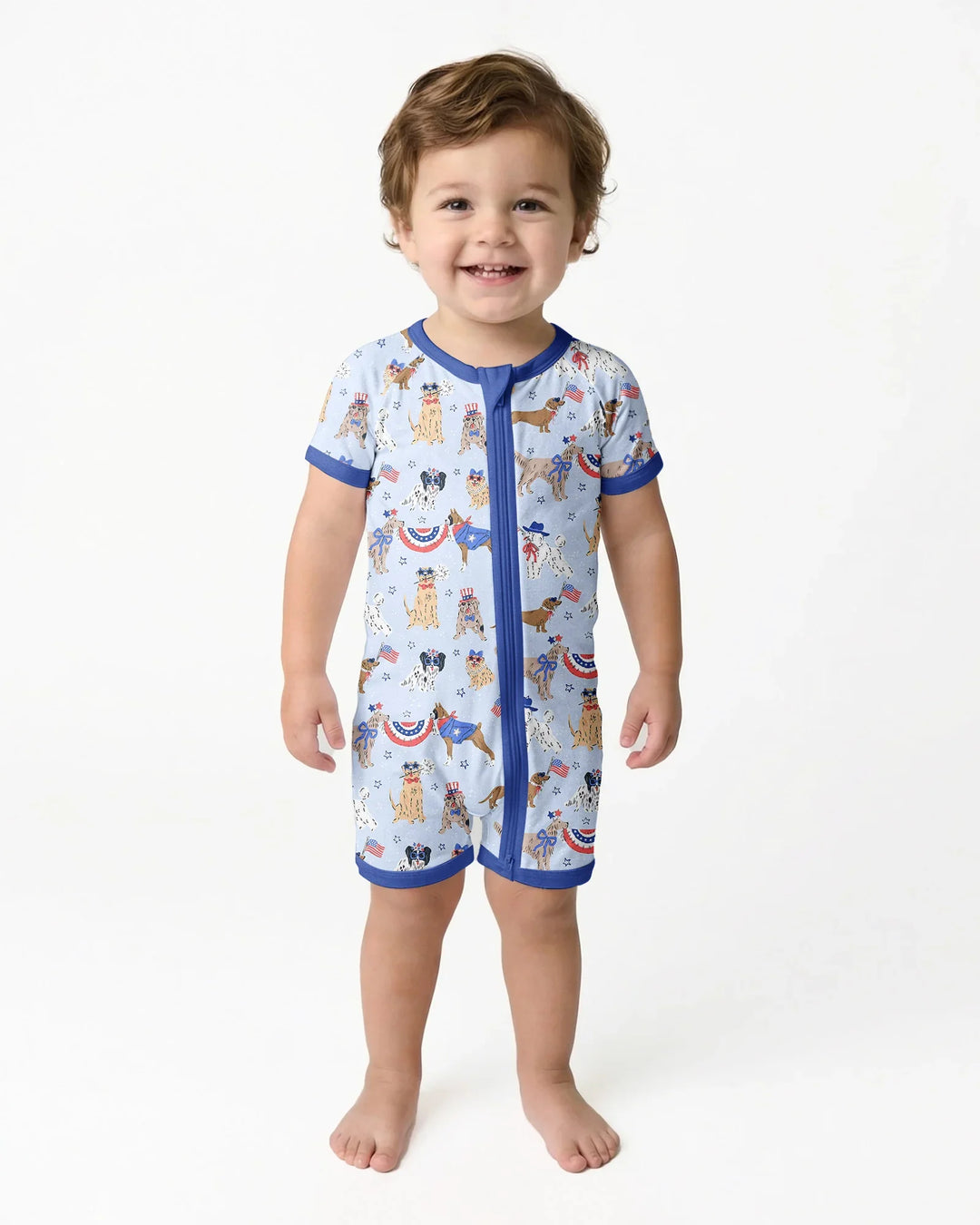 Patriotic Pups Family Matching Bamboo Shorty Zippy