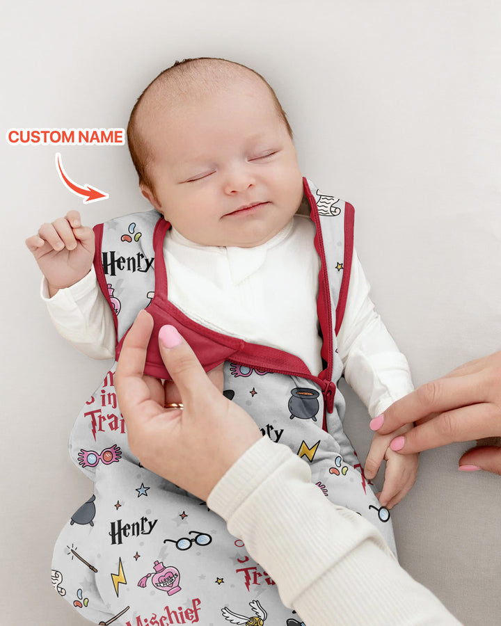Custom Name Mischief Maker In Training Bamboo Sleep Bag
