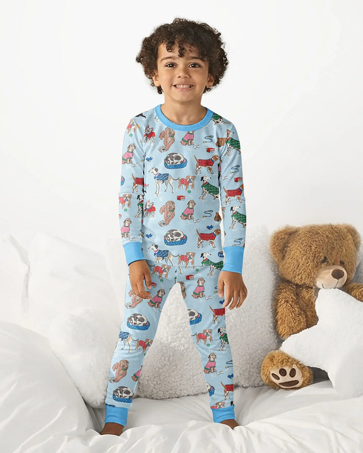 Best Bud Bark Family Matching Bamboo Two Piece Long Sleeve Pajama Set