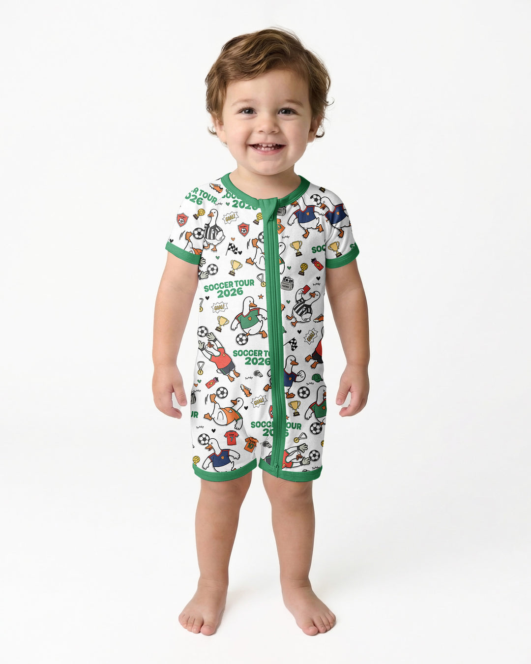 Funny Goose Soccer Tour 2026 Bamboo Shorty Zippy
