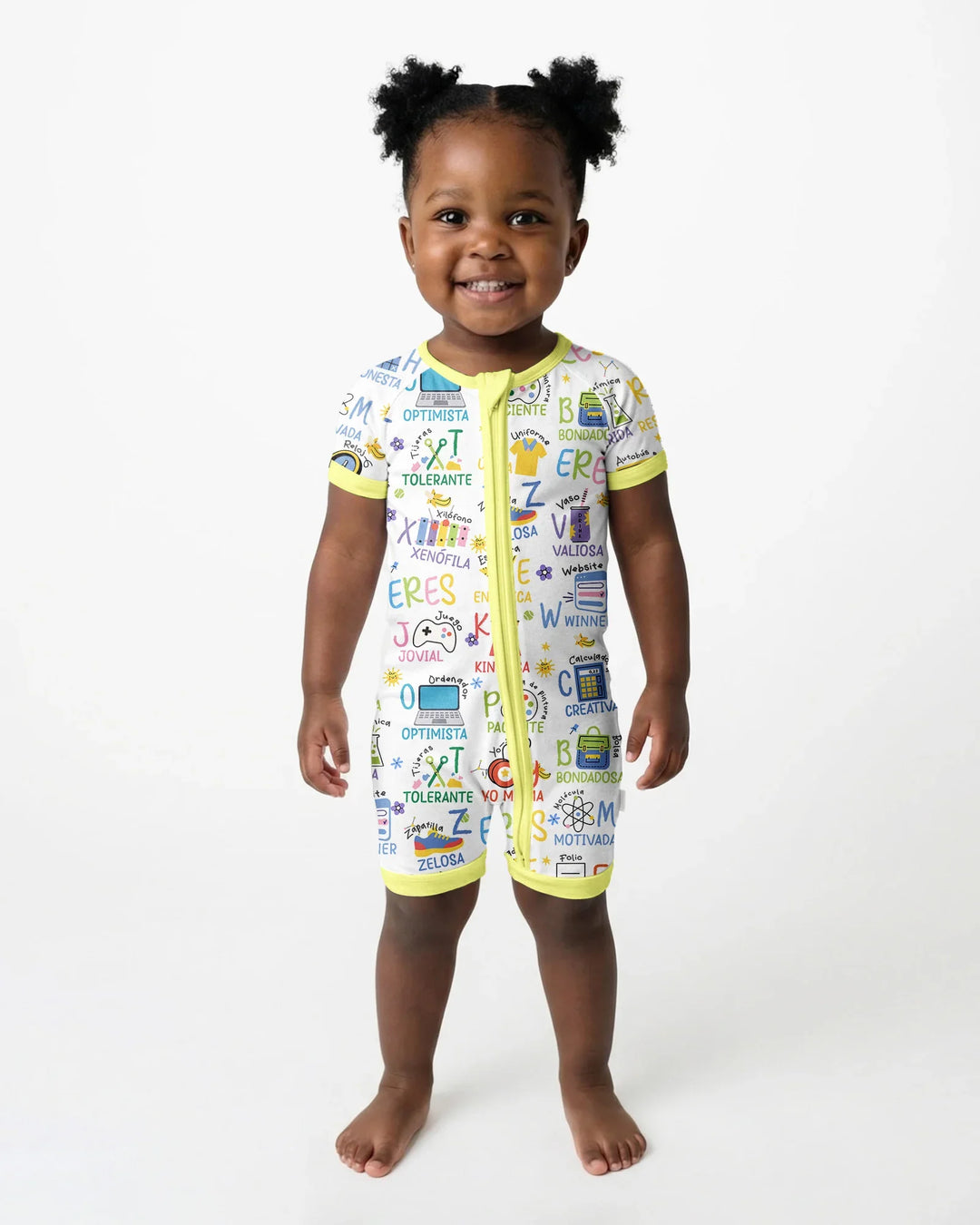 You Are Spanish Alphabet Version Bamboo Shorty Zippy