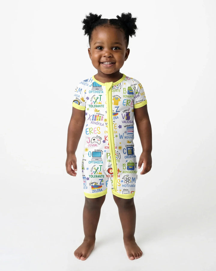 You Are Spanish Alphabet Version Bamboo Shorty Zippy