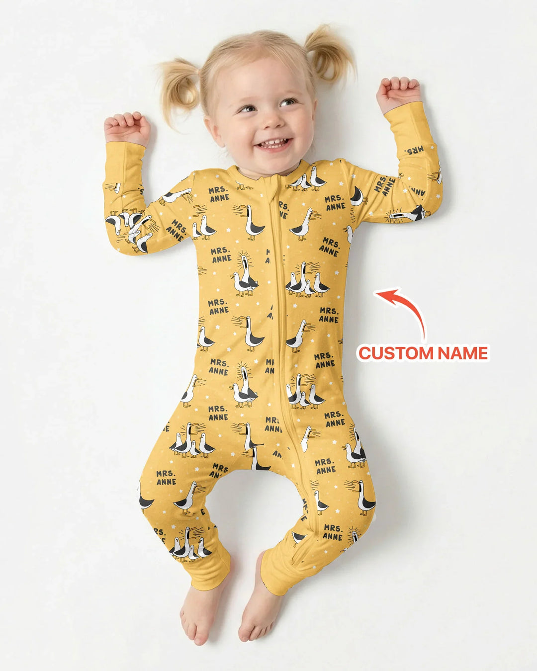 Custom Funny Seagulls Teacher Bamboo Convertible Zippy