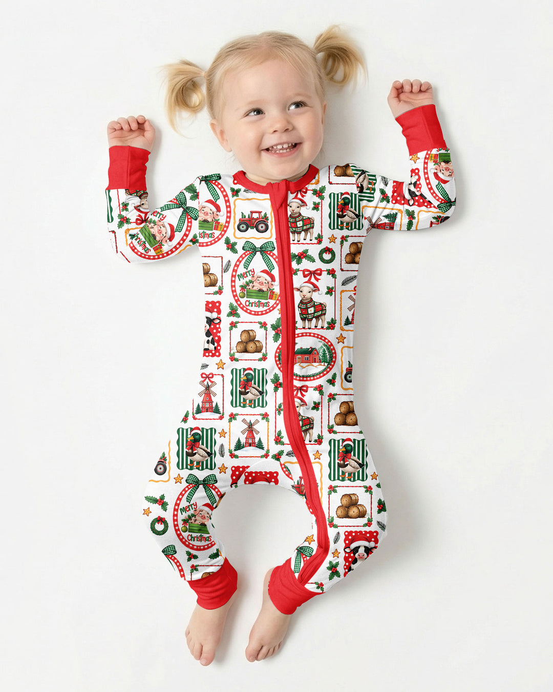 Christmas Farm Animals Bamboo Convertible Zippy