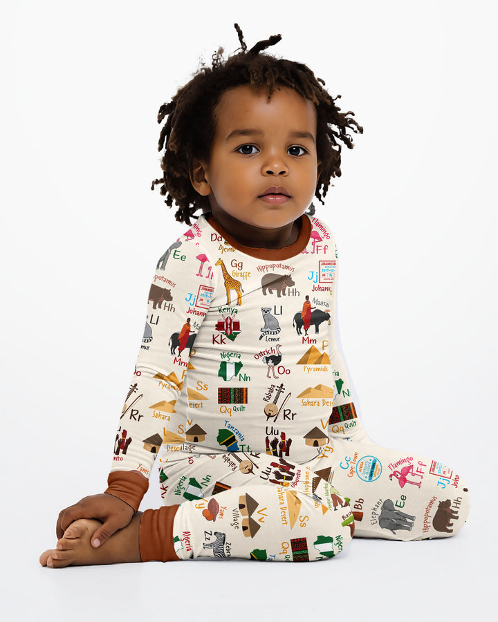 Conjunto de pijama de dos piezas de bambú con mangas largas, plantilla PERSONALIZADA