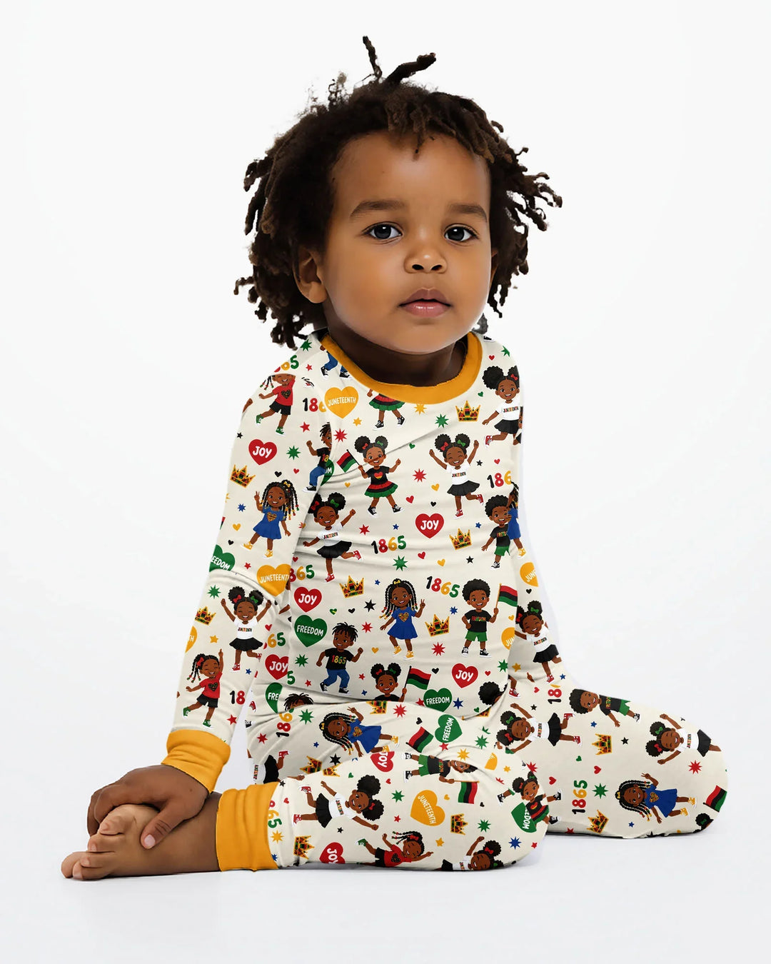 Celebrate Juneteenth Freedom Bamboo Two Piece Long Sleeve Pajama Set