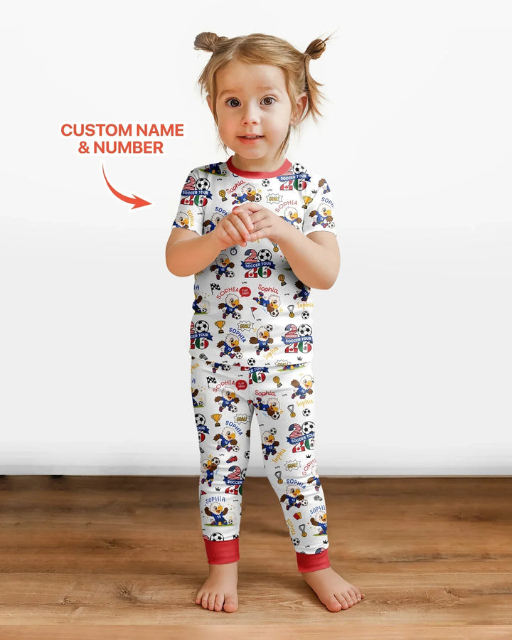 Zweiteiliges, kurzärmliges Pyjama-Set mit Marienkäfern
