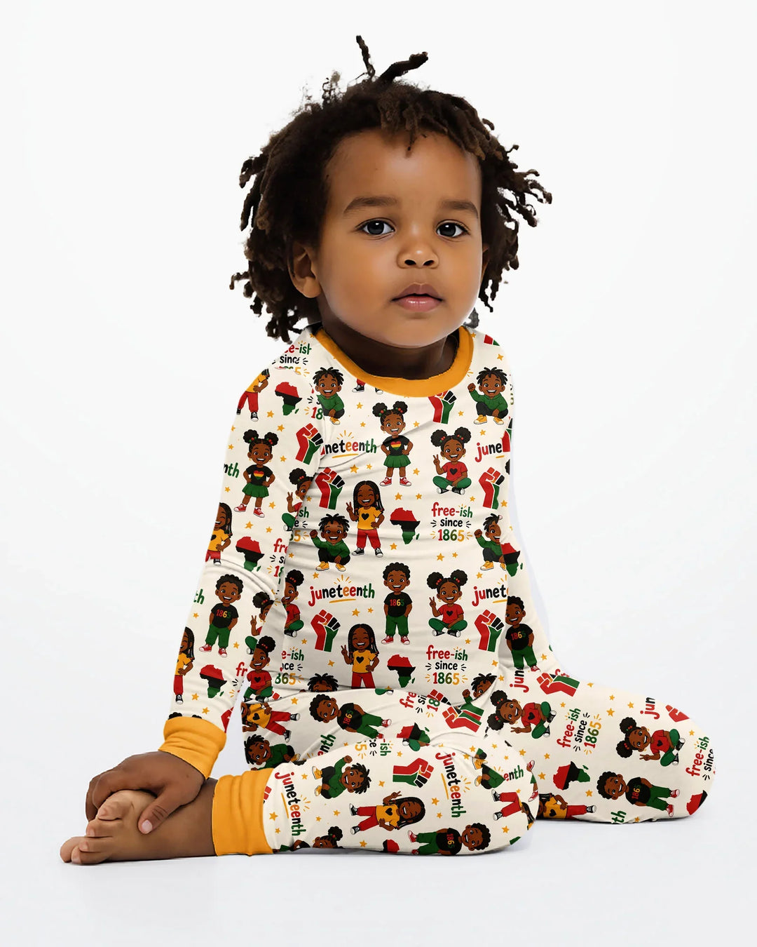 Juneteenth Free-ish Since 1865 Bamboo Two Piece Long Sleeve Pajama Set