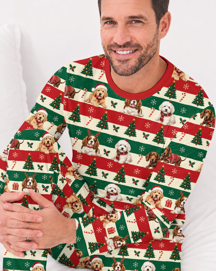 Dog Lover Christmas Bamboo Men's Pajama Set
