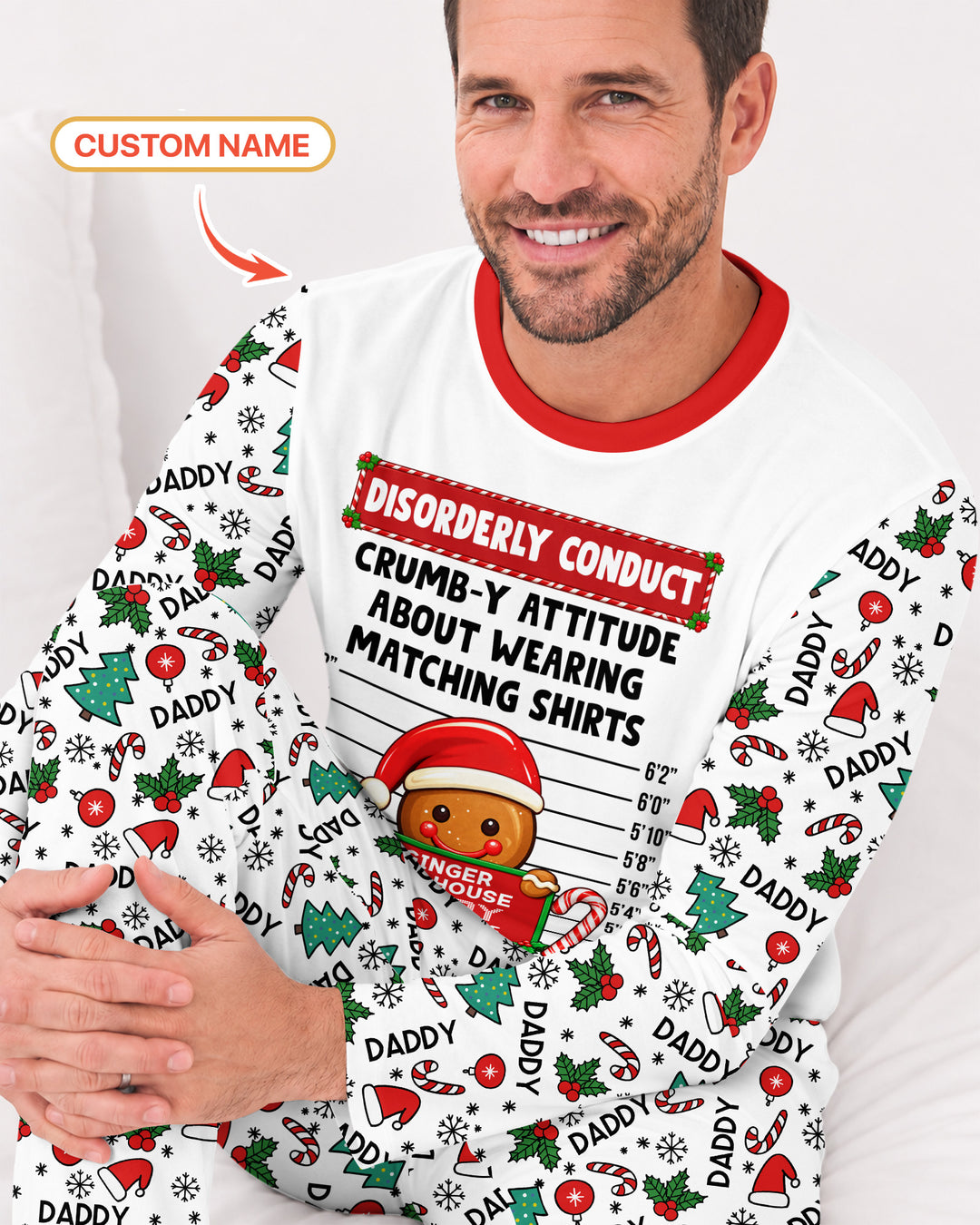 Funny Christmas Family Matching Bamboo Men's Pajama Set