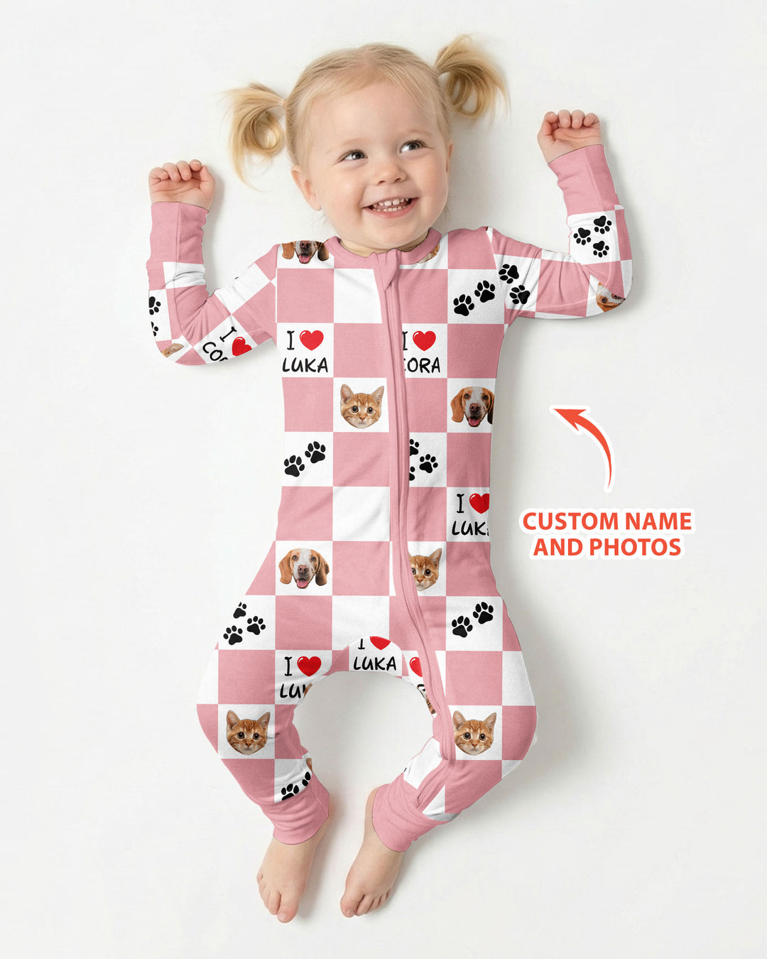 Custom Photo I Love My Best Friend Dog/Cat Bamboo Convertible Zippy