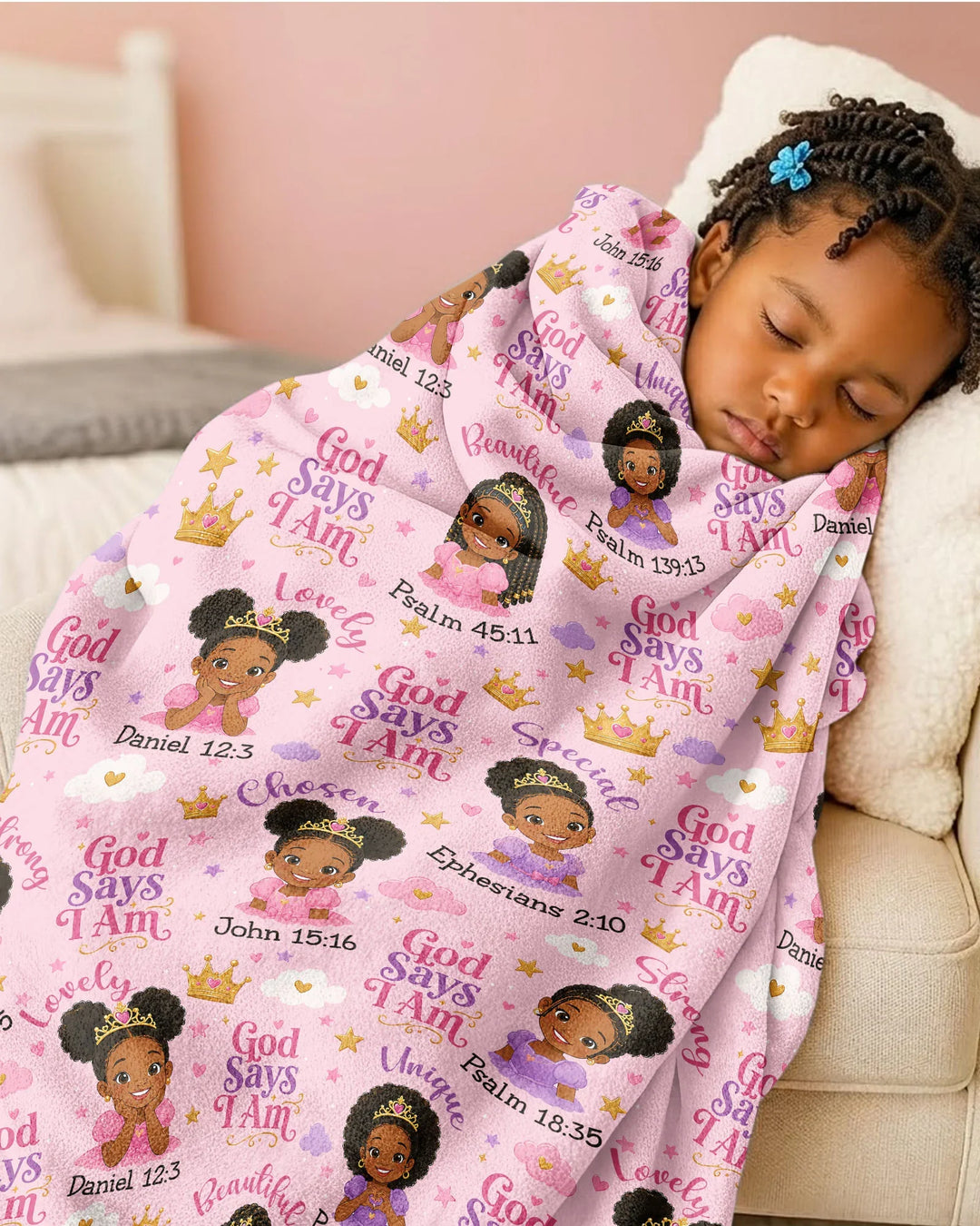 Black Princess God Says I Am Bamboo Blanket