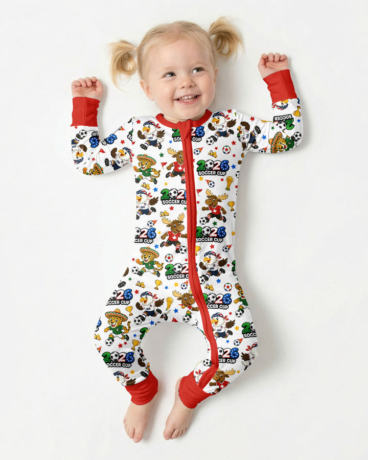 Soccer Cup Cute Mascots Bamboo Convertible Zippy