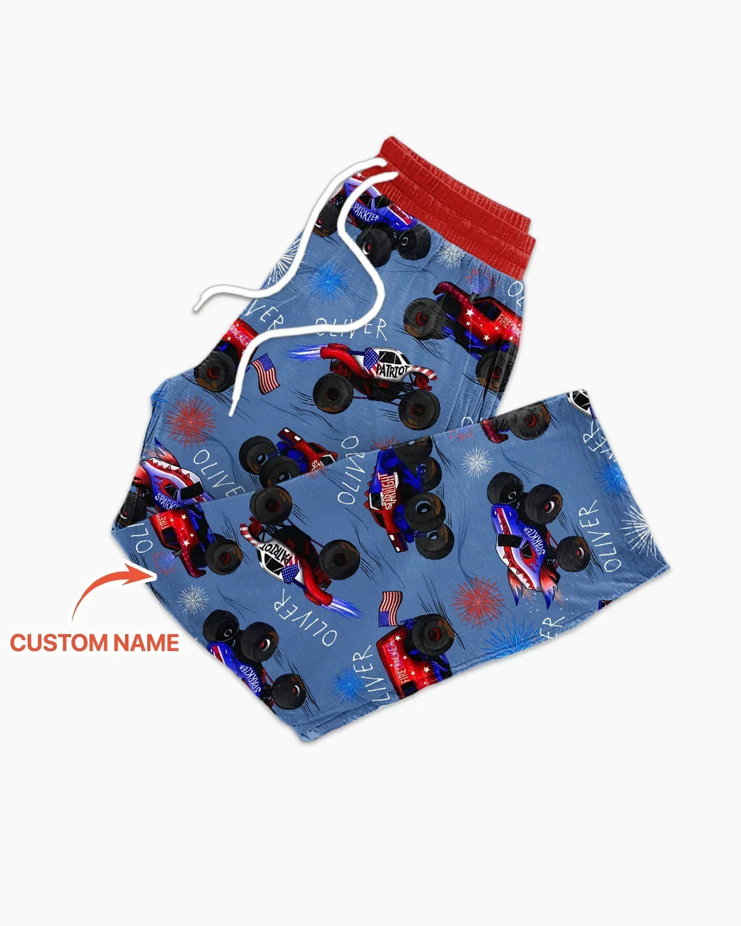 All American Thunder Custom Name Bamboo Men's Pajama Set