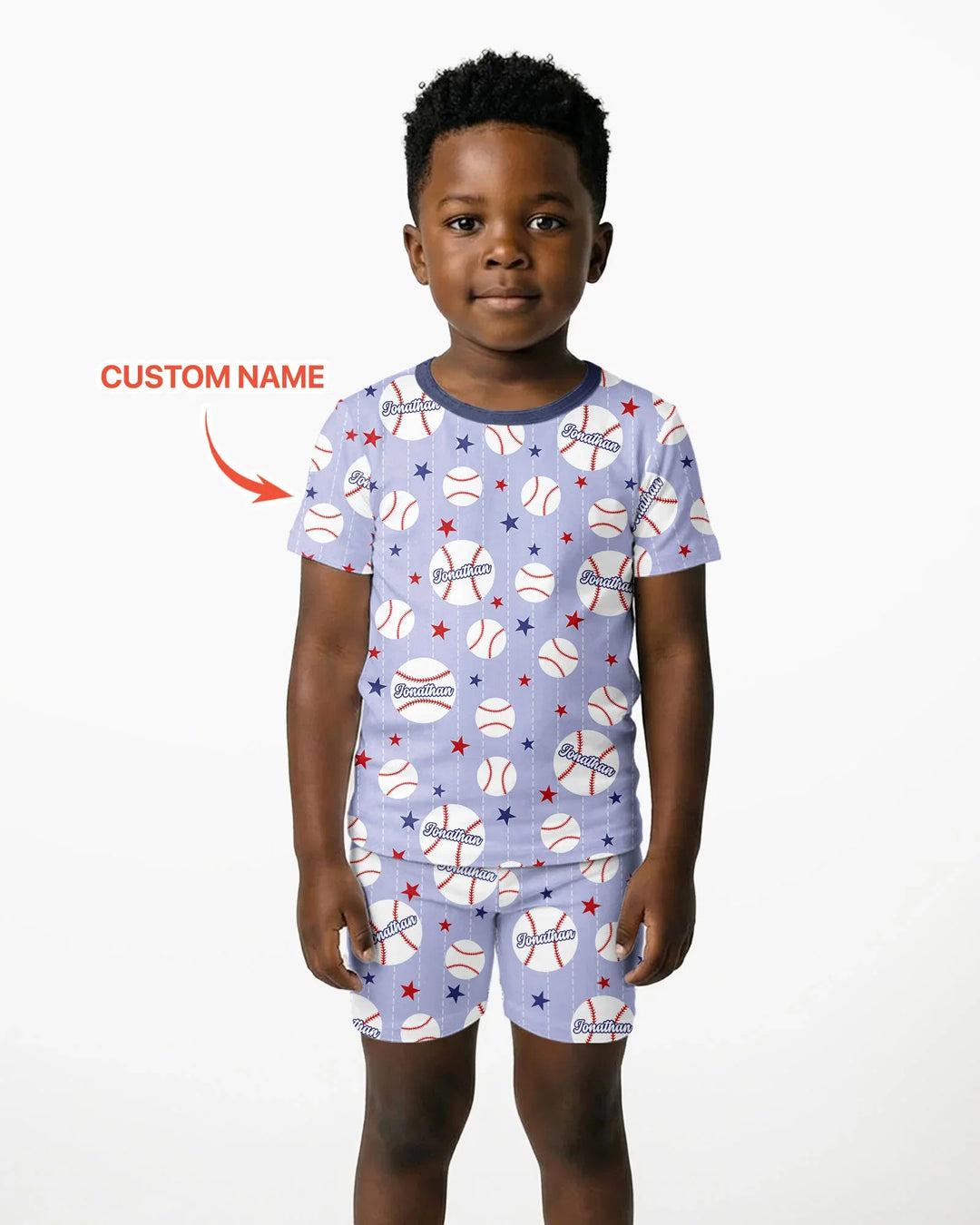Custom Name Rookie of The Year Matching Bamboo Two Piece Short Sleeve Shorts Pajama Set