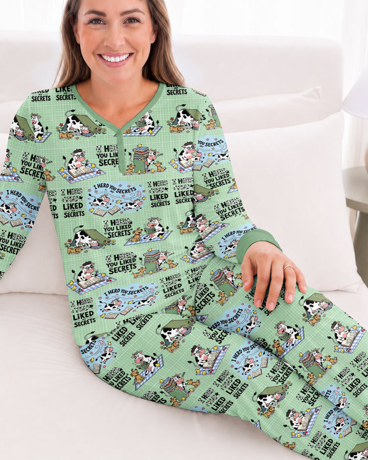 The Secret Gossip Club Bamboo Women Pajama Set