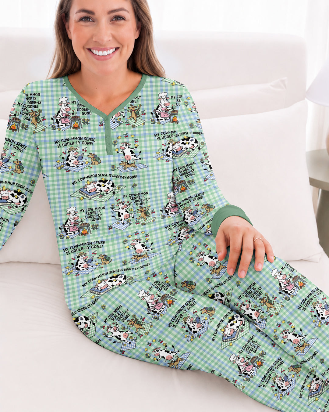 Common Sense Is Udderly Gone Bamboo Women Pajama Set