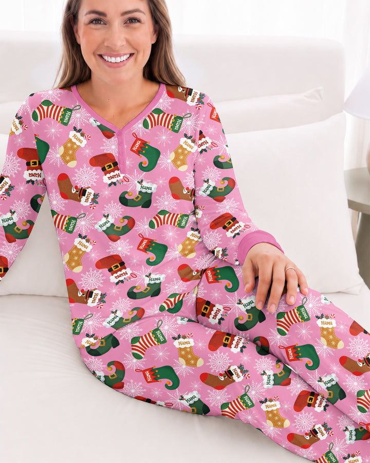 Christmas Crew Family Matching Bamboo Women Pajama Set