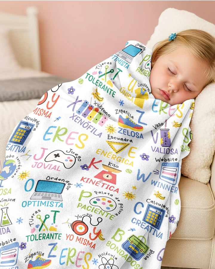 You Are Spanish Alphabet Version Bamboo Blanket