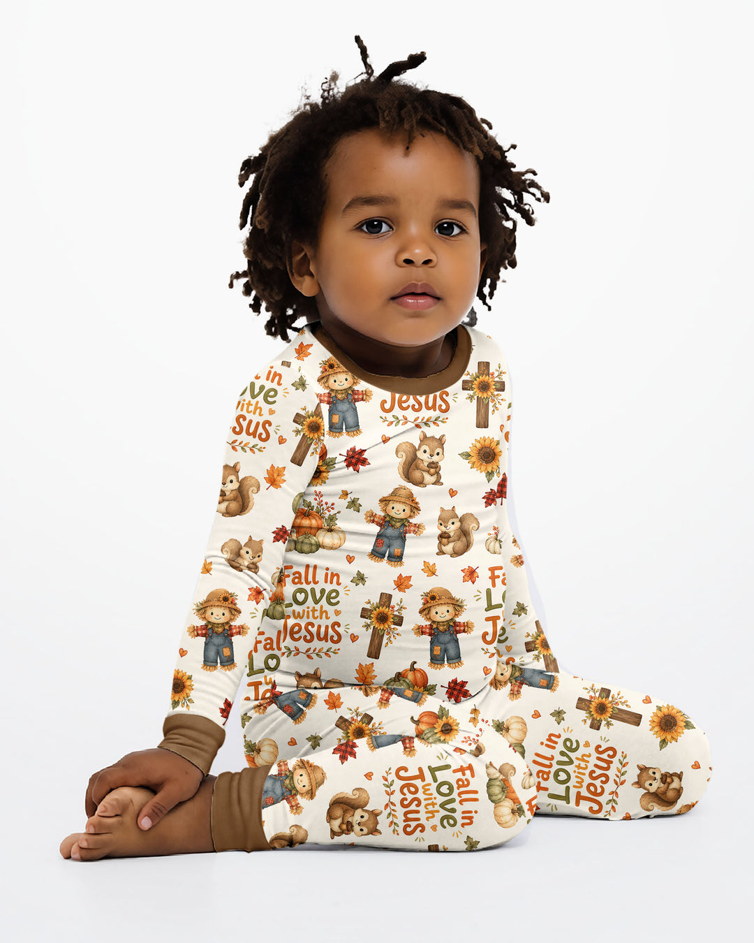 Fall For Jesus Bamboo Two Piece Long Sleeve Pajama Set
