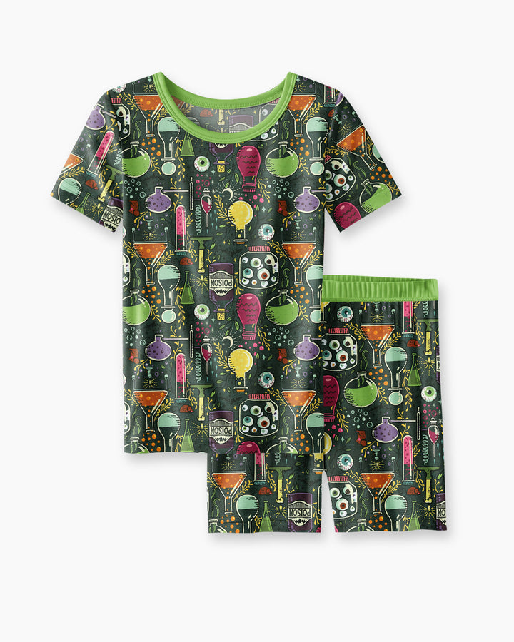 Mad Science Bamboo Two Piece Short Sleeve Shorts Pajama Set