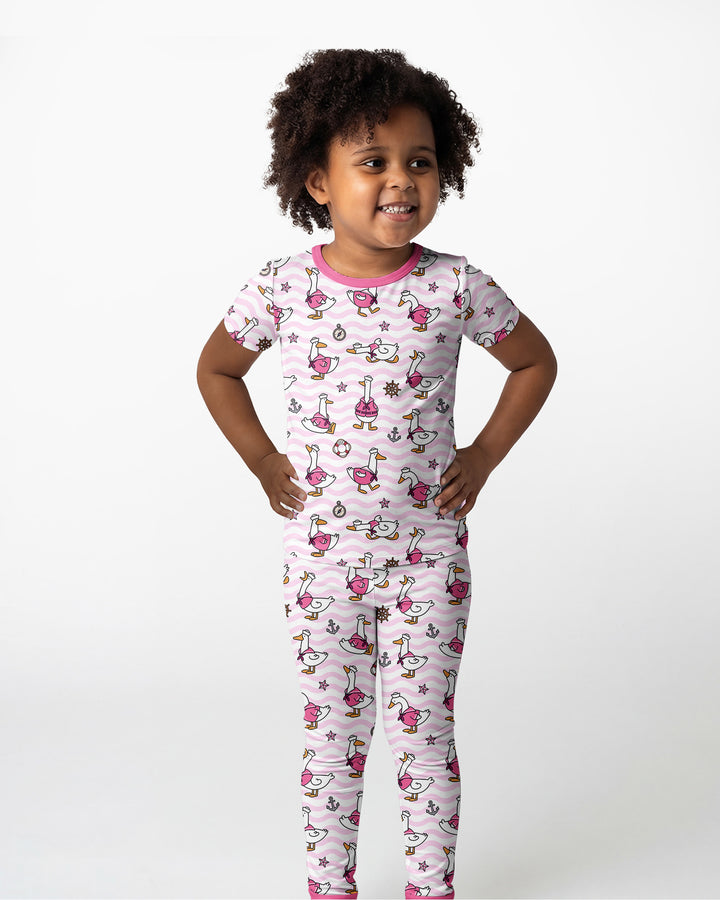 Zweiteiliges, kurzärmliges Pyjama-Set mit Marienkäfern