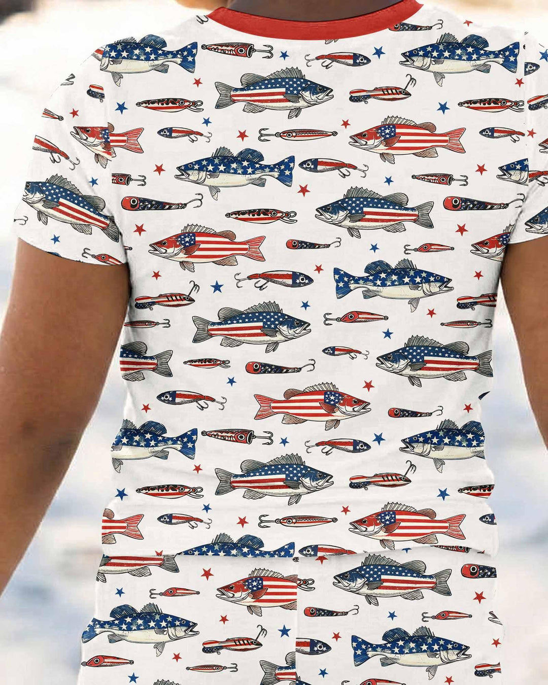Conjunto de pijama de dos piezas de manga corta de bambú