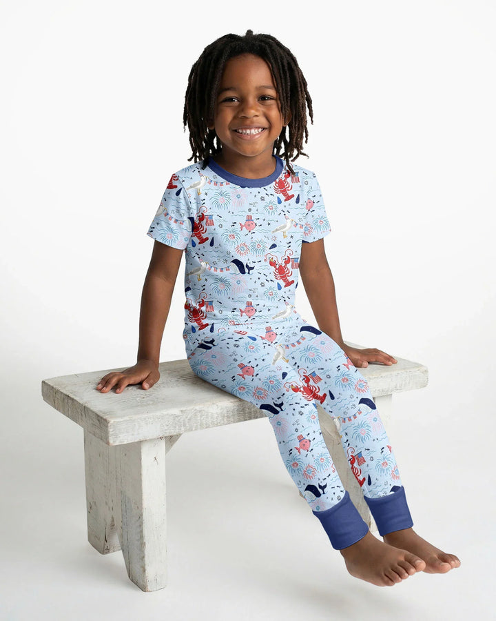 Zweiteiliges, kurzärmliges Pyjama-Set mit Marienkäfern