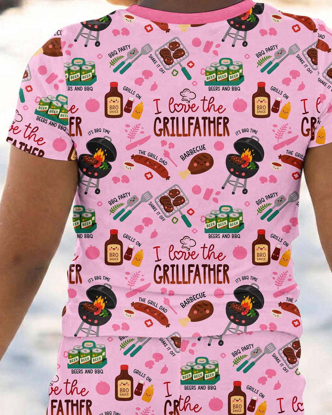 The Grill Father Family Matching Bamboo Two Piece Short Sleeve Pajama Set