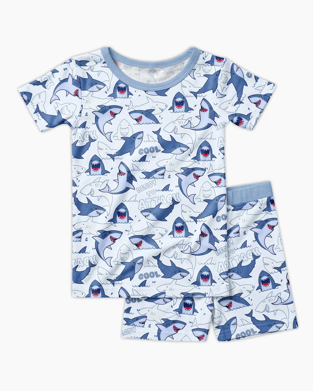 Schlafanzug-Set zweiteilig, kurze Ärmel, kurze Hose, Bambus