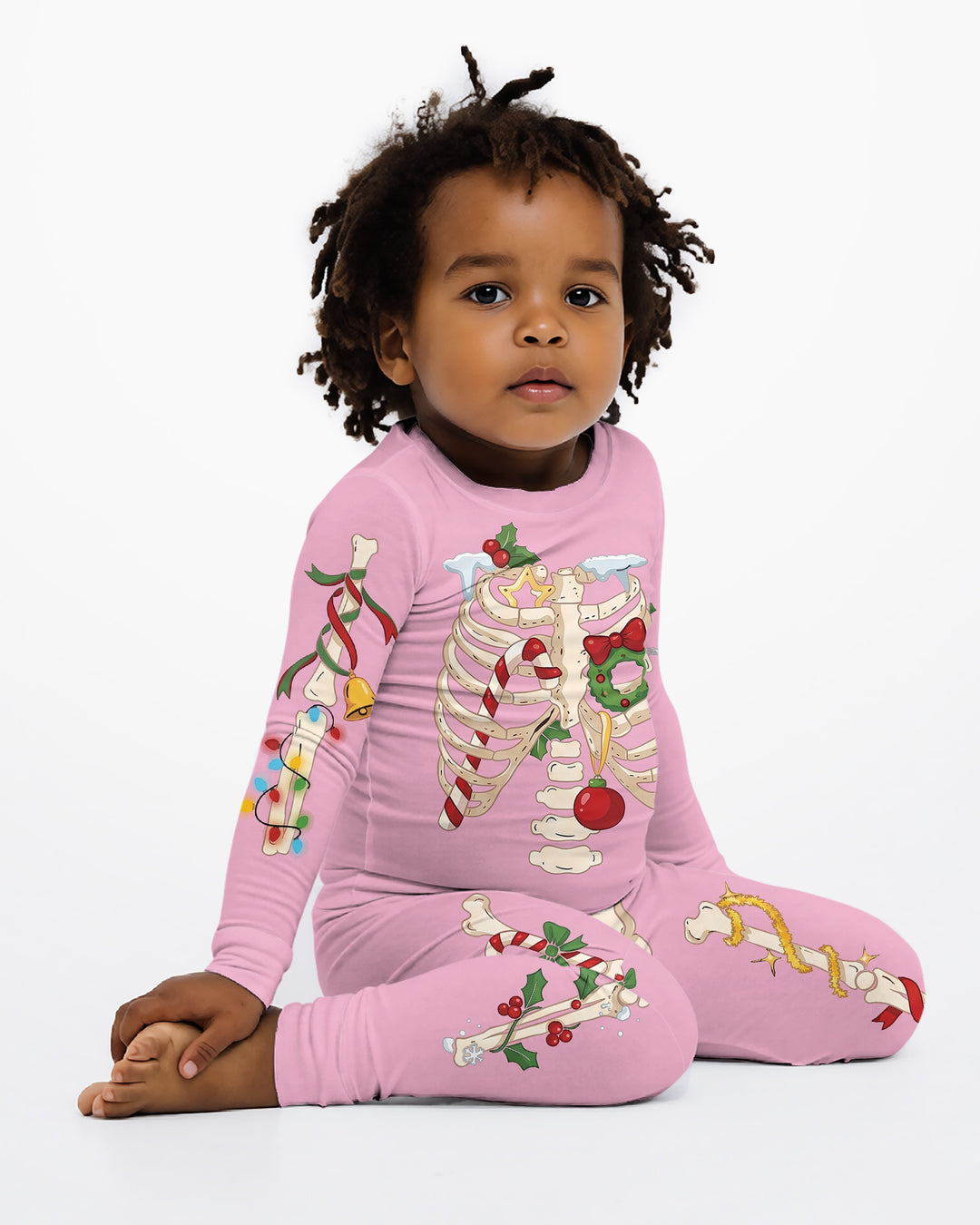 Spooky Merry Christmas Bamboo Two Piece Long Sleeve Pajama Set