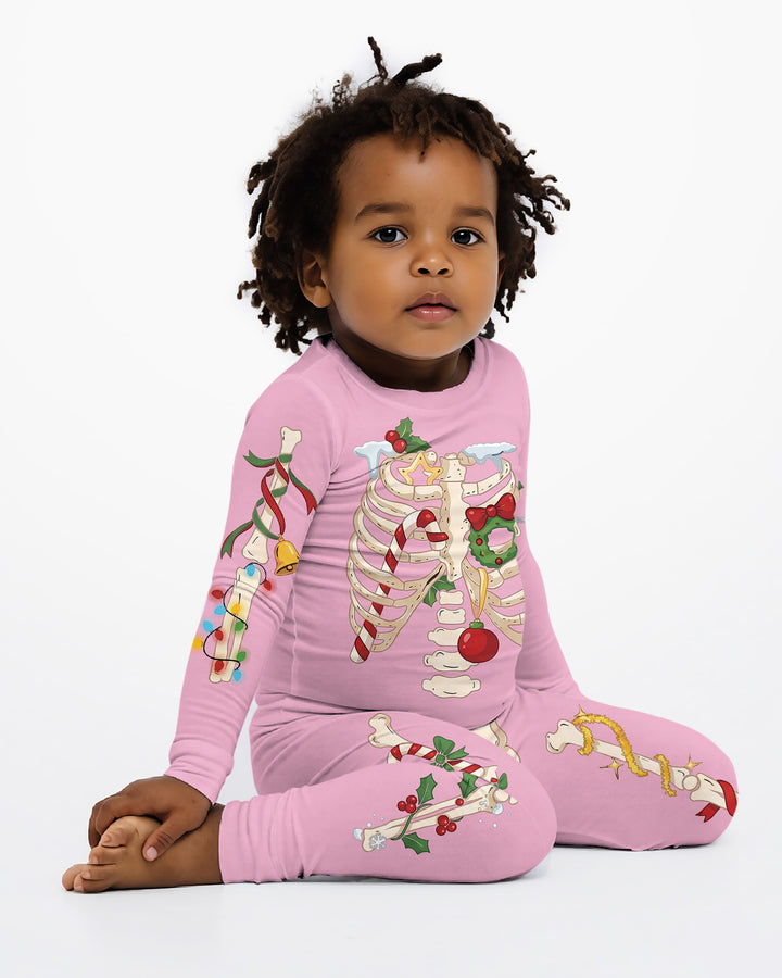 Spooky Merry Christmas Bamboo Two Piece Long Sleeve Pajama Set