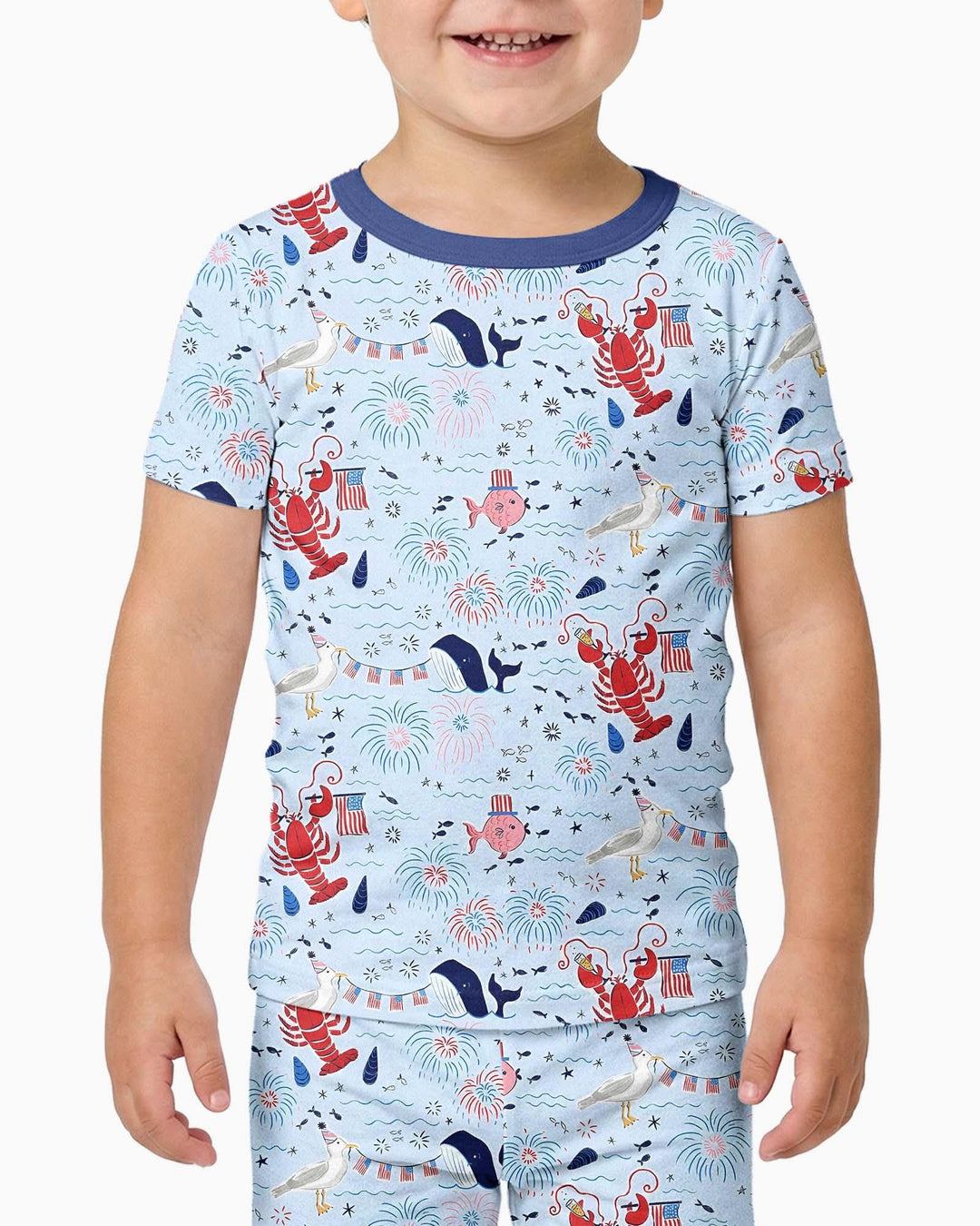 Zweiteiliges, kurzärmliges Pyjama-Set mit Marienkäfern