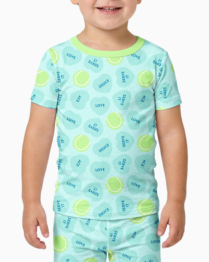 Conjunto de pijama de dos piezas de manga corta de bambú