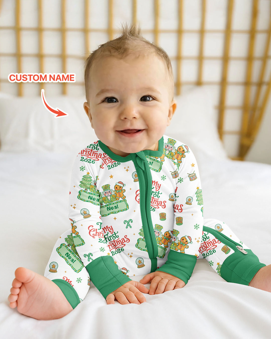 Custom Name Nutcracker Christmas Tale Bamboo Convertible Zippy