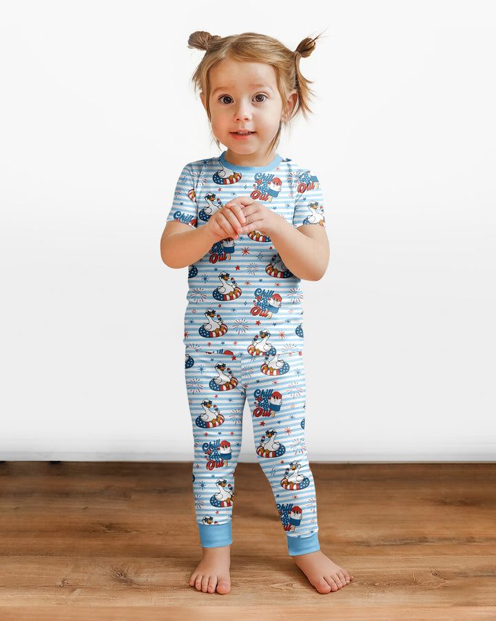 Zweiteiliges, kurzärmliges Pyjama-Set mit Marienkäfern