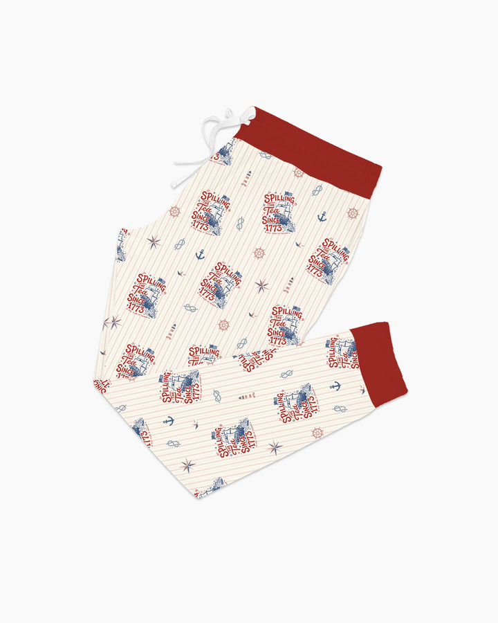 Spilling The Tea Since 1773 Family Matching Bamboo Women Pajama Set